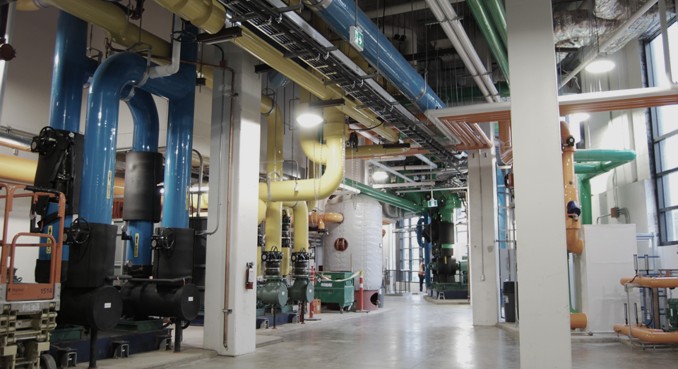 LeBreton Community Utility — district energy plant interior